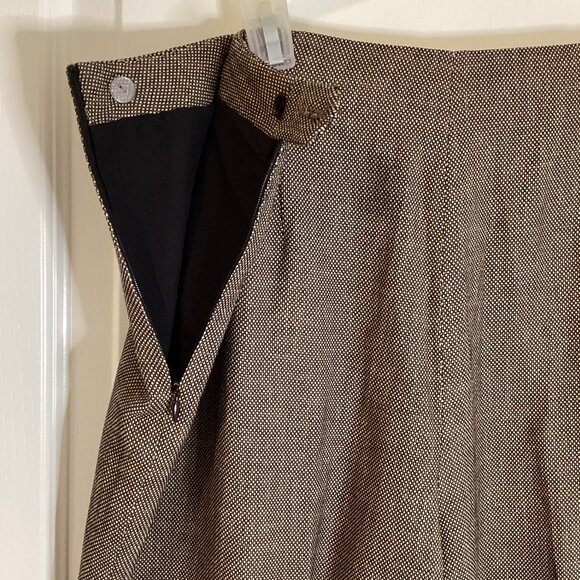 Jones New York Women's Size 12 Business Dress Pants Brown Wide Leg Vintage Style - Picture 6 of 7